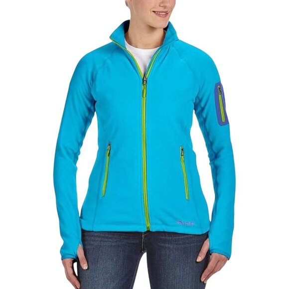 Marmot NWT Flashpoint Polartec Fleece Turquoise Zip Pocket Jacket Size S - Picture 4 of 10